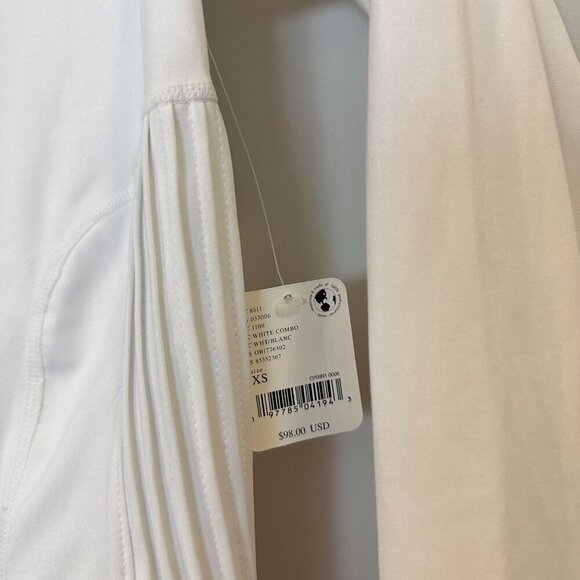 FREE PEOPLE Movement Playin For Keeps Zip Jacket in White Combo Size X-Small NWT - Picture 4 of 7